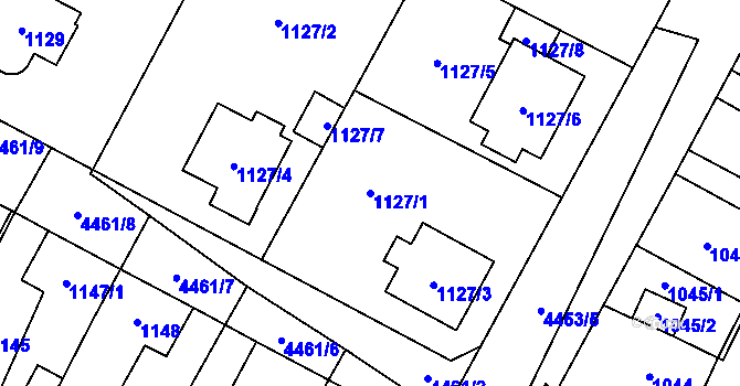 Parcela st. 1127/1 v KÚ Chotěboř, Katastrální mapa