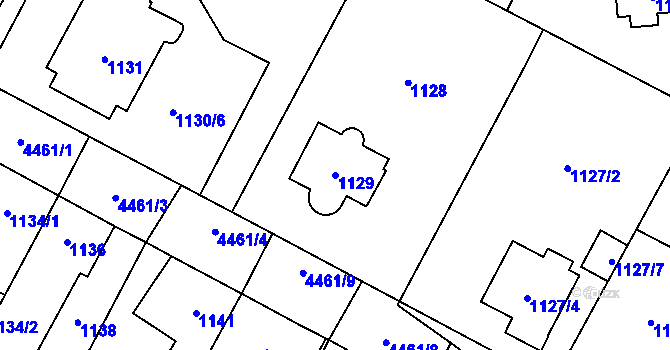 Parcela st. 1129 v KÚ Chotěboř, Katastrální mapa