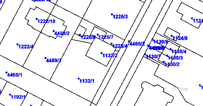 Parcela st. 1132/2 v KÚ Chotěboř, Katastrální mapa