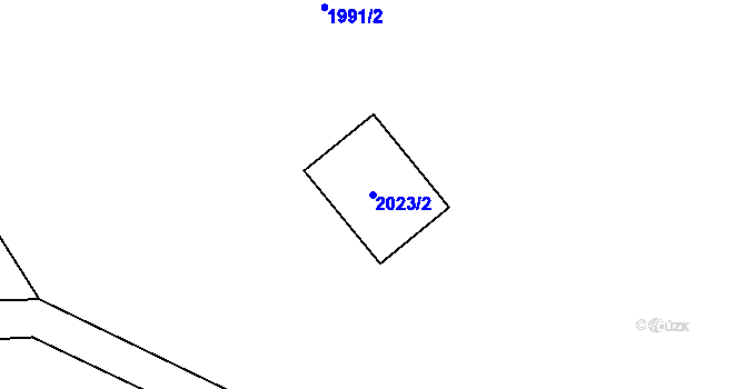 Parcela st. 2023/2 v KÚ Chotěboř, Katastrální mapa