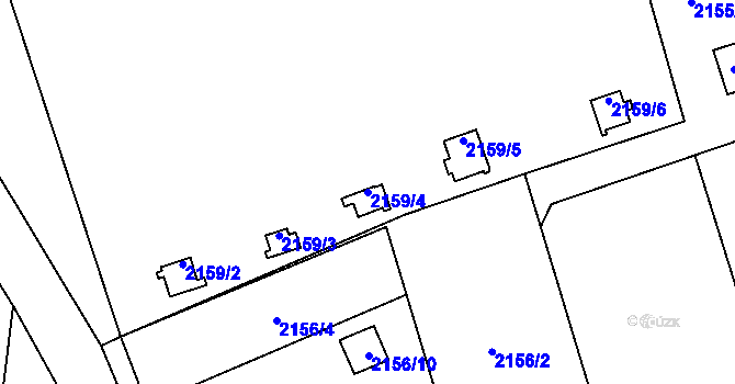Parcela st. 2159/4 v KÚ Chotěboř, Katastrální mapa