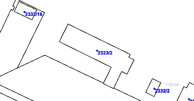 Parcela st. 2323/2 v KÚ Chotěboř, Katastrální mapa