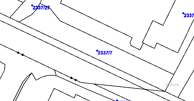 Parcela st. 2337/7 v KÚ Chotěboř, Katastrální mapa