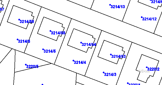 Parcela st. 3214/54 v KÚ Chotěboř, Katastrální mapa