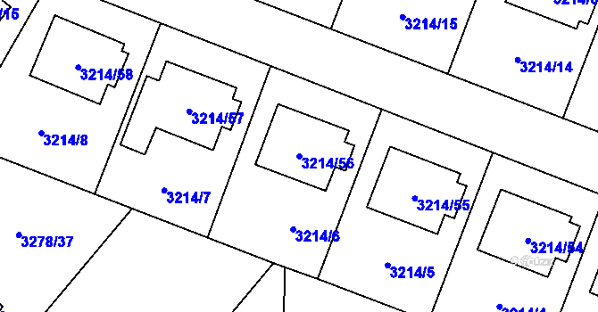 Parcela st. 3214/56 v KÚ Chotěboř, Katastrální mapa