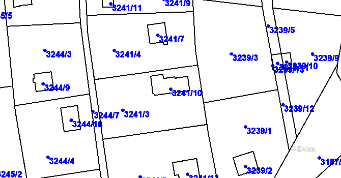 Parcela st. 3241/10 v KÚ Chotěboř, Katastrální mapa