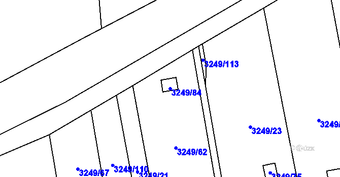 Parcela st. 3249/84 v KÚ Chotěboř, Katastrální mapa