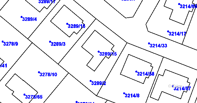 Parcela st. 3289/15 v KÚ Chotěboř, Katastrální mapa