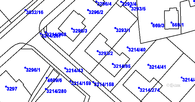 Parcela st. 3293/2 v KÚ Chotěboř, Katastrální mapa