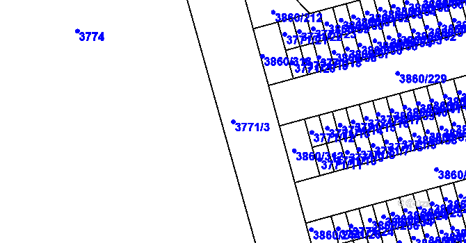 Parcela st. 3771/3 v KÚ Chotěboř, Katastrální mapa