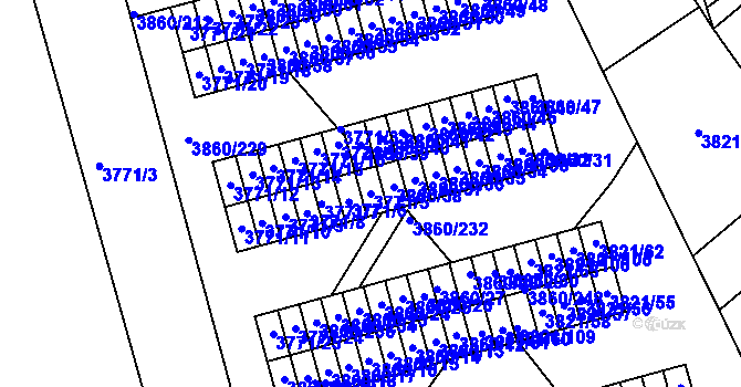 Parcela st. 3771/5 v KÚ Chotěboř, Katastrální mapa
