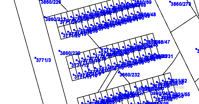 Parcela st. 3771/17 v KÚ Chotěboř, Katastrální mapa
