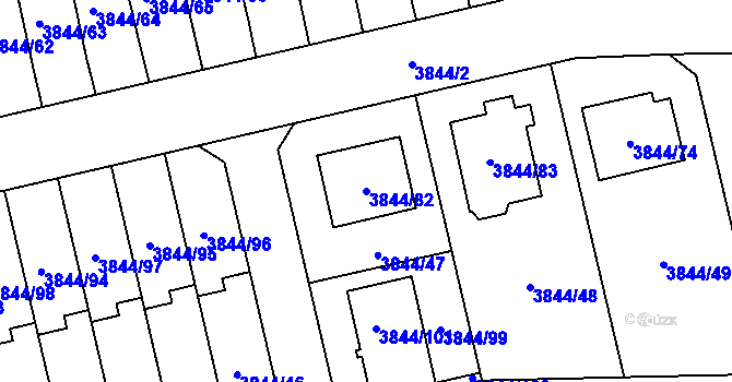 Parcela st. 3844/82 v KÚ Chotěboř, Katastrální mapa