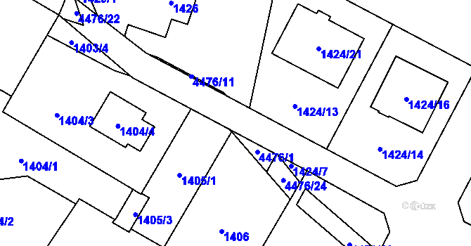 Parcela st. 4476/12 v KÚ Chotěboř, Katastrální mapa