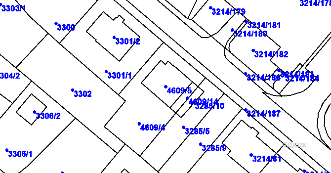 Parcela st. 4609/5 v KÚ Chotěboř, Katastrální mapa