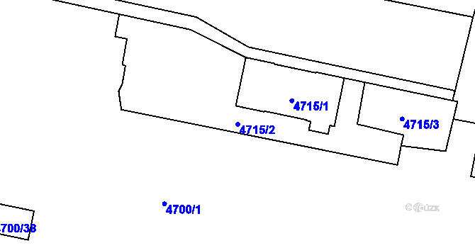 Parcela st. 4715/2 v KÚ Chotěboř, Katastrální mapa