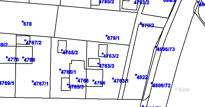 Parcela st. 4763/2 v KÚ Chotěboř, Katastrální mapa