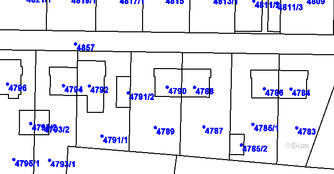 Parcela st. 4790 v KÚ Chotěboř, Katastrální mapa