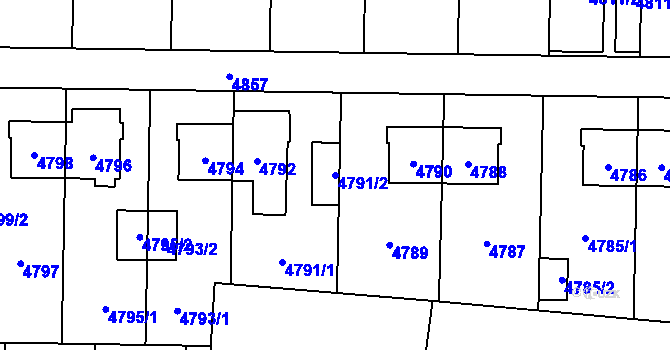 Parcela st. 4791/2 v KÚ Chotěboř, Katastrální mapa