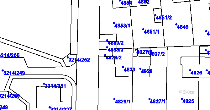 Parcela st. 4829/2 v KÚ Chotěboř, Katastrální mapa