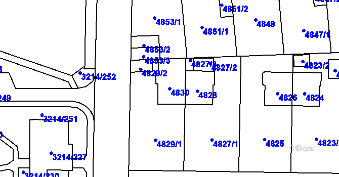Parcela st. 4830 v KÚ Chotěboř, Katastrální mapa