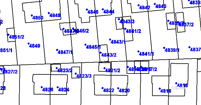Parcela st. 4843/2 v KÚ Chotěboř, Katastrální mapa