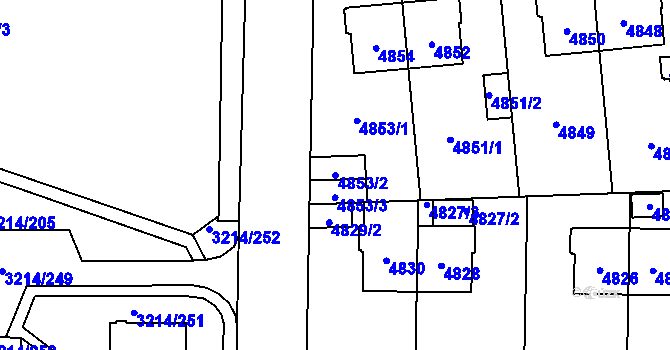 Parcela st. 4853/2 v KÚ Chotěboř, Katastrální mapa