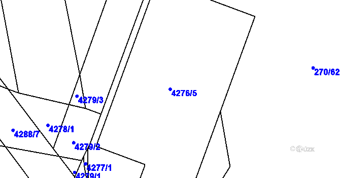 Parcela st. 4276/5 v KÚ Chotěboř, Katastrální mapa