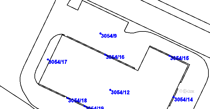 Parcela st. 3054/16 v KÚ Chotěboř, Katastrální mapa