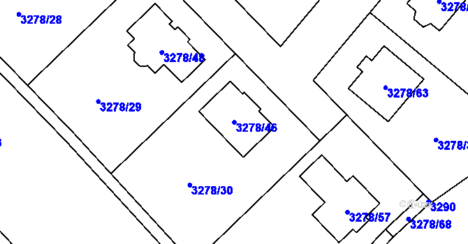 Parcela st. 3278/46 v KÚ Chotěboř, Katastrální mapa