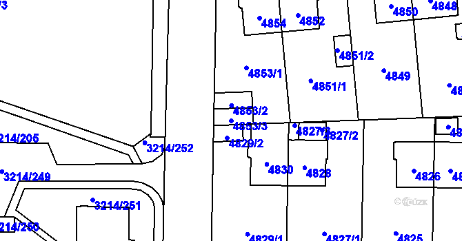 Parcela st. 4853/3 v KÚ Chotěboř, Katastrální mapa