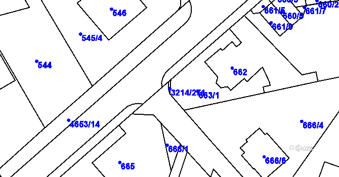 Parcela st. 3214/271 v KÚ Chotěboř, Katastrální mapa