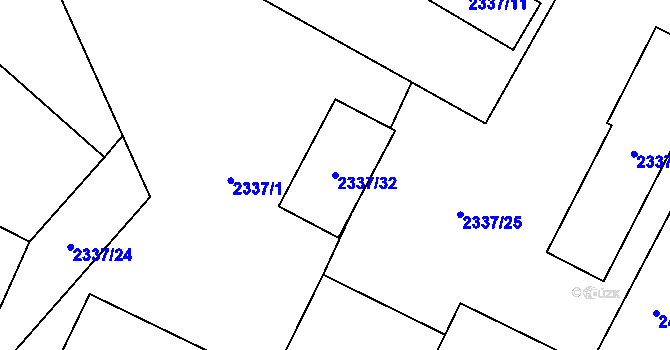 Parcela st. 2337/32 v KÚ Chotěboř, Katastrální mapa