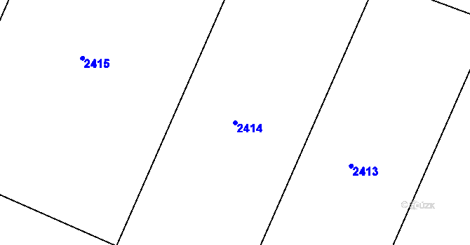 Parcela st. 2414 v KÚ Chotěbudice, Katastrální mapa