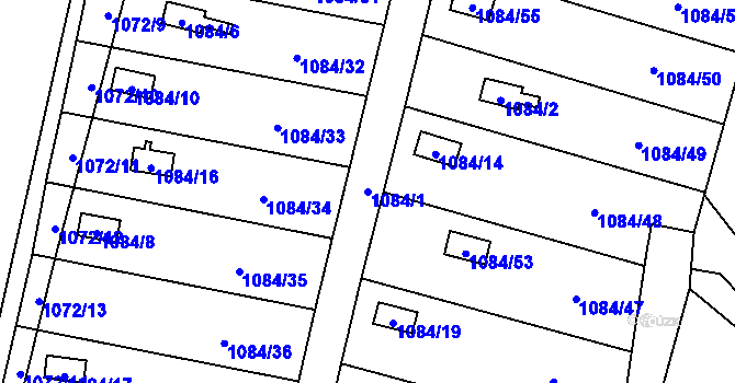 Parcela st. 1084/1 v KÚ Chotěbuz, Katastrální mapa