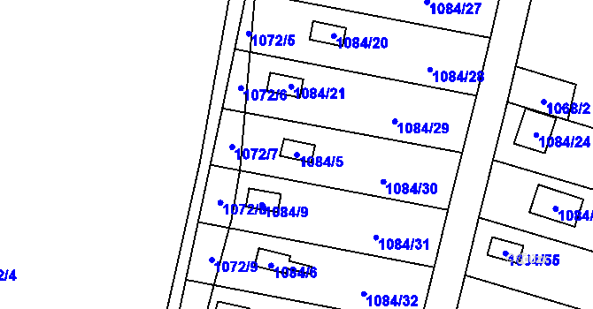 Parcela st. 1084/5 v KÚ Chotěbuz, Katastrální mapa