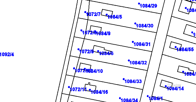 Parcela st. 1084/6 v KÚ Chotěbuz, Katastrální mapa