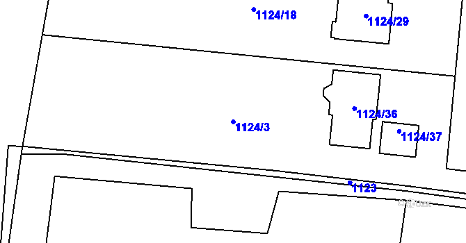 Parcela st. 1124/3 v KÚ Chotěbuz, Katastrální mapa