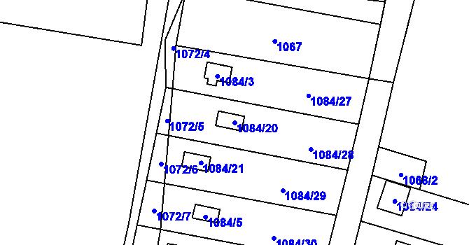 Parcela st. 1084/20 v KÚ Chotěbuz, Katastrální mapa