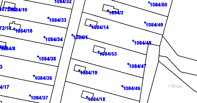 Parcela st. 1084/53 v KÚ Chotěbuz, Katastrální mapa