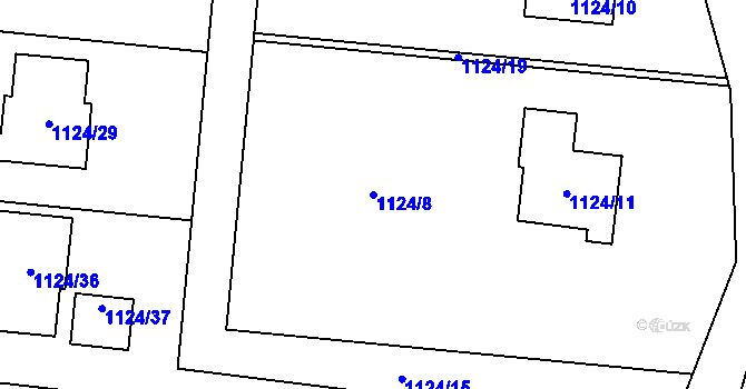 Parcela st. 1124/8 v KÚ Chotěbuz, Katastrální mapa