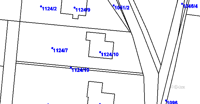 Parcela st. 1124/10 v KÚ Chotěbuz, Katastrální mapa