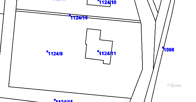 Parcela st. 1124/11 v KÚ Chotěbuz, Katastrální mapa