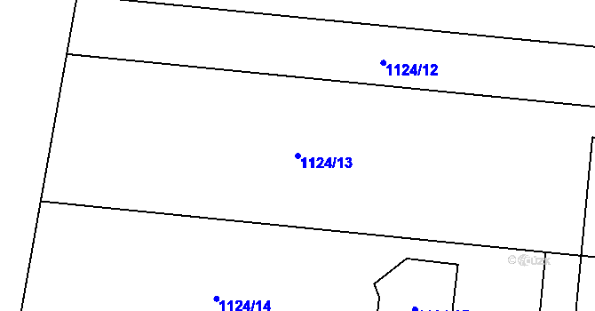 Parcela st. 1124/13 v KÚ Chotěbuz, Katastrální mapa
