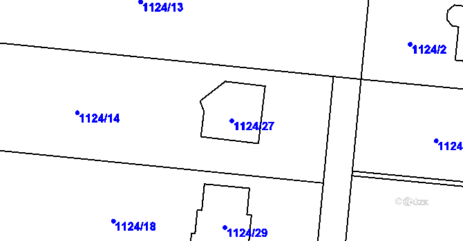 Parcela st. 1124/27 v KÚ Chotěbuz, Katastrální mapa