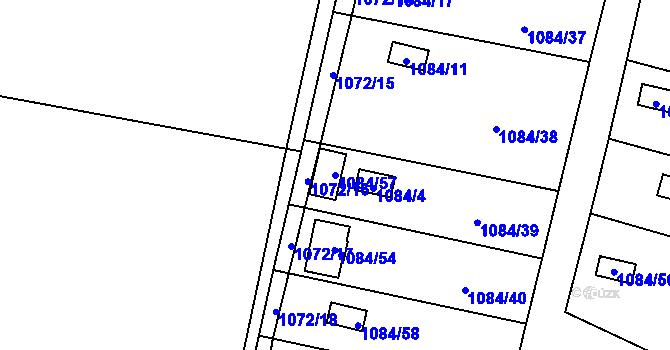Parcela st. 1084/57 v KÚ Chotěbuz, Katastrální mapa