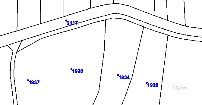 Parcela st. 678 v KÚ Chotěmice, Katastrální mapa