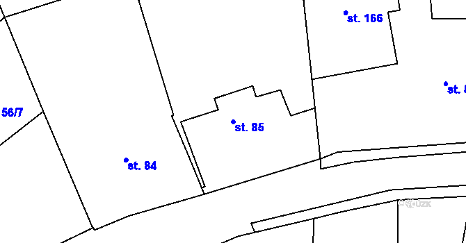 Parcela st. 85 v KÚ Chotěšice, Katastrální mapa