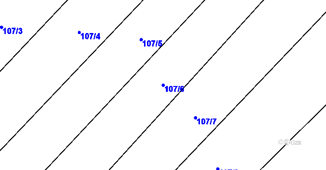 Parcela st. 107/6 v KÚ Chotěšice, Katastrální mapa