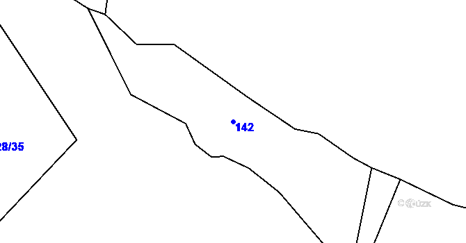 Parcela st. 142 v KÚ Malá Strana u Chotěšic, Katastrální mapa
